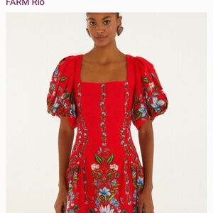 Farm Rio sweet bloom bouquet mini dress